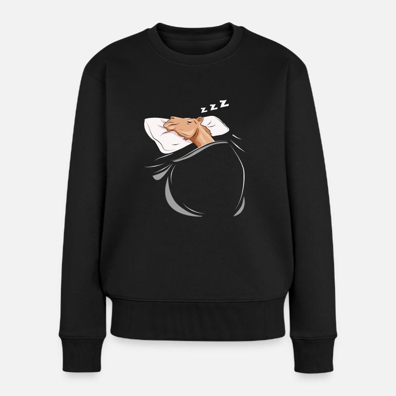Chameau endormi et endormi - Pull Premium bio Femme - noir