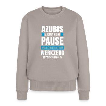 Azubi 2020 Lehrling Auszubildender Geschenk - Frauen Premium Bio Pullover - Taupe - Vorne - Julia (174cm)