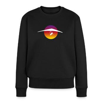 Drachenfliegen Drachenflieger Hängegleiter Retro - Frauen Premium Bio Pullover - Schwarz - Vorne - Julia (174cm)