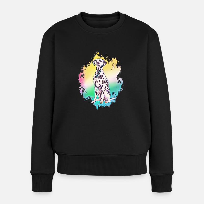 Dalmatiner - Frauen Premium Bio Pullover - Schwarz