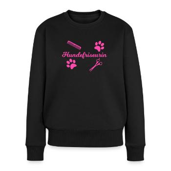 Hundefriseurin Beruf Geschenk Lustig Frauen - Frauen Premium Bio Pullover - Schwarz - Vorne - Julia (174cm)