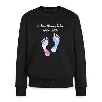 Fußpflege Pediküre Podologe Nagelstudio Geschenk - Frauen Premium Bio Pullover - Schwarz - Vorne - Julia (174cm)