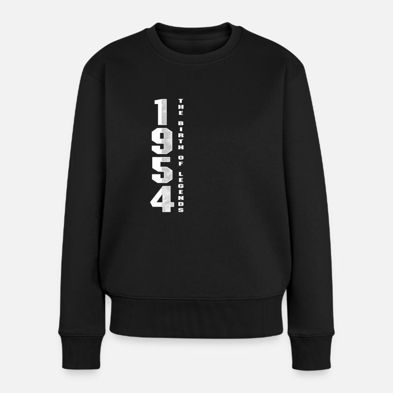 Die Geburt der Legenden 1954 66. Geburtstagsgeschenk - Frauen Premium Bio Pullover - Schwarz