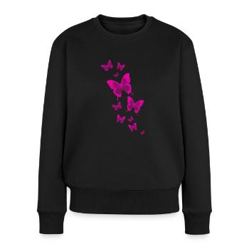 Papillon papillon des animaux coloré couleur - Pull Premium bio Femme - noir - Devant - Julia (174cm)