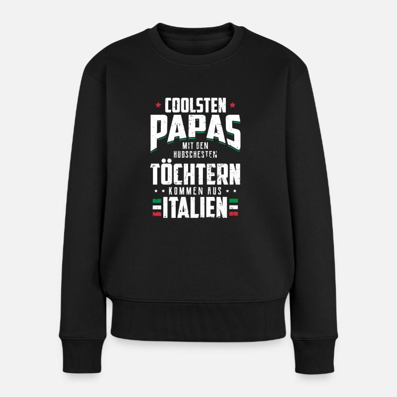 Italien - Frauen Premium Bio Pullover - Schwarz