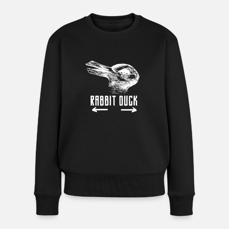 Rabbit duck - Women's Premium Organic Jumper - black