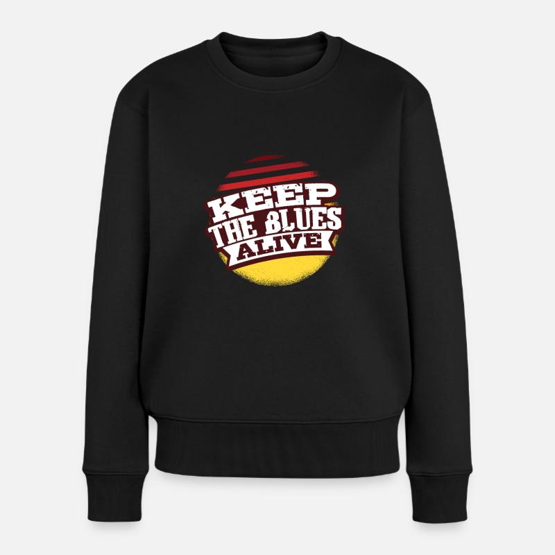 blues - Pull Premium bio Femme - noir