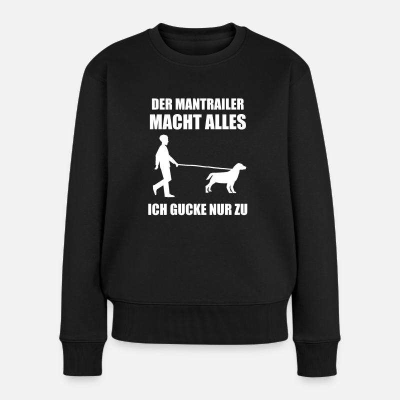 Mantrailing Mantrailer Hundesport Geschenk - Frauen Premium Bio Pullover - Schwarz