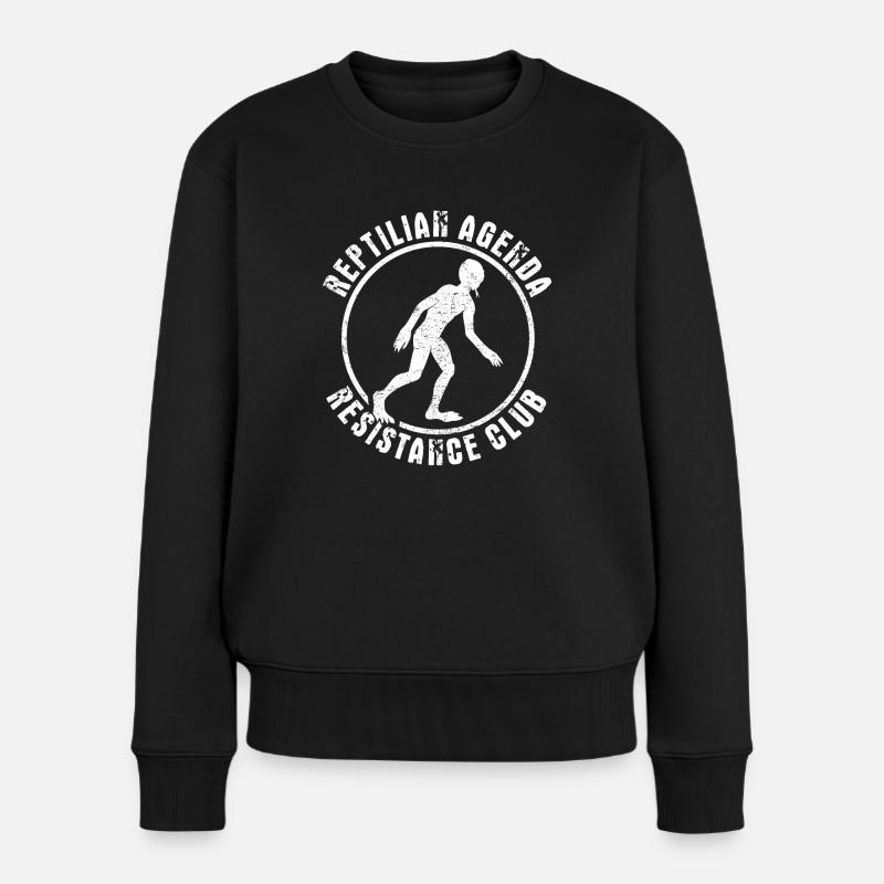 Reptilian Agenda Resistance Lizard People - Frauen Premium Bio Pullover - Schwarz