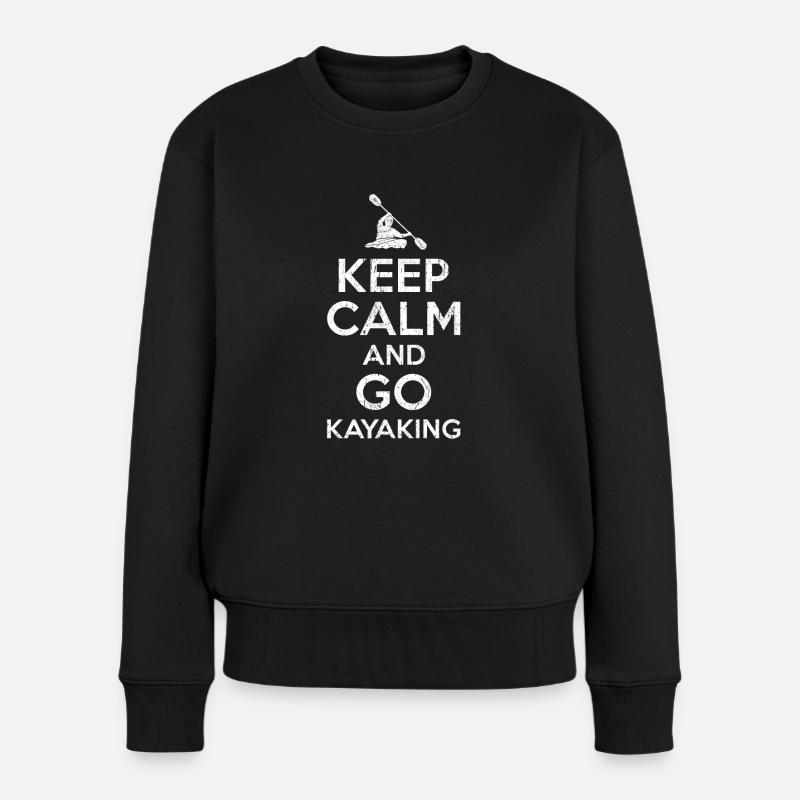 Kajak Kajakbekleidung - Frauen Premium Bio Pullover - Schwarz