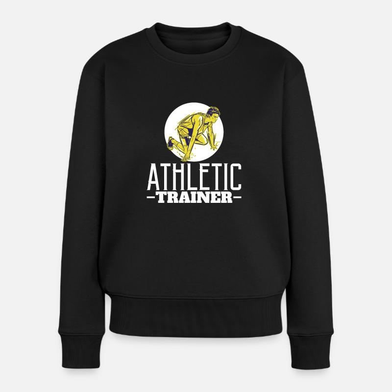 Leichtathletik Laufen - Frauen Premium Bio Pullover - Schwarz