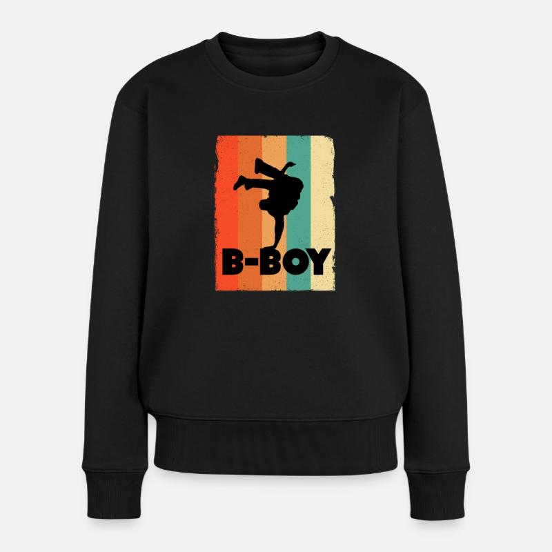 Breakdance Kinder - Frauen Premium Bio Pullover - Schwarz