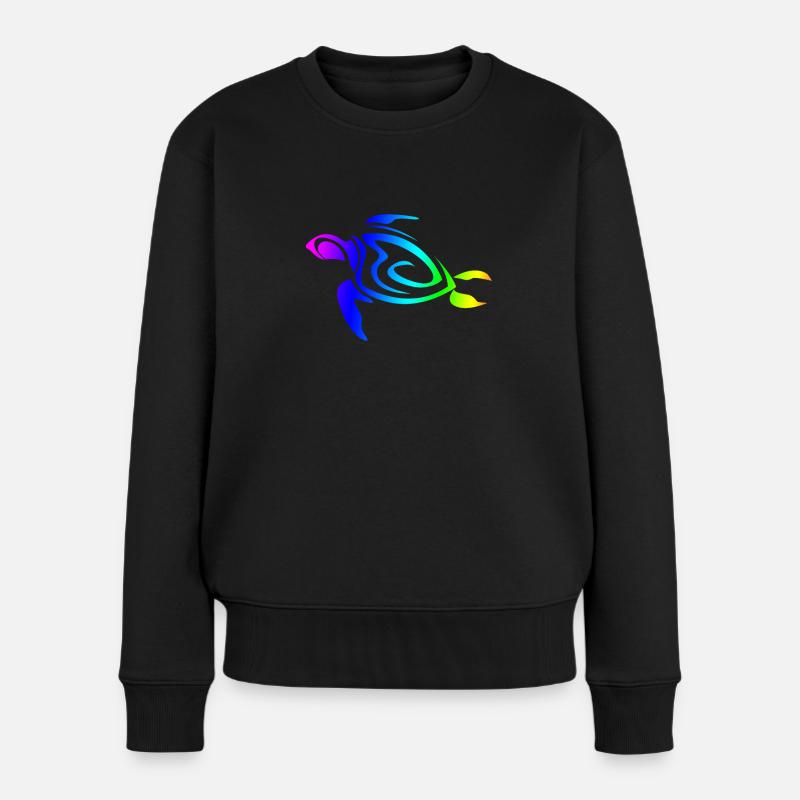 Tortue mer océan plongée plongée sous-marine apnée - Pull Premium bio Femme - noir