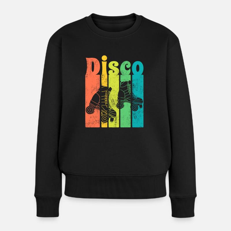 Disco - Frauen Premium Bio Pullover - Schwarz