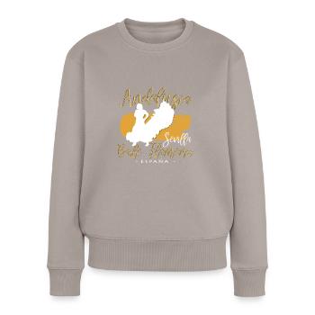 Andalousie Séville Place pour le flamenco espagnol - Pull Premium bio Femme - taupe - Devant - Julia (174cm)