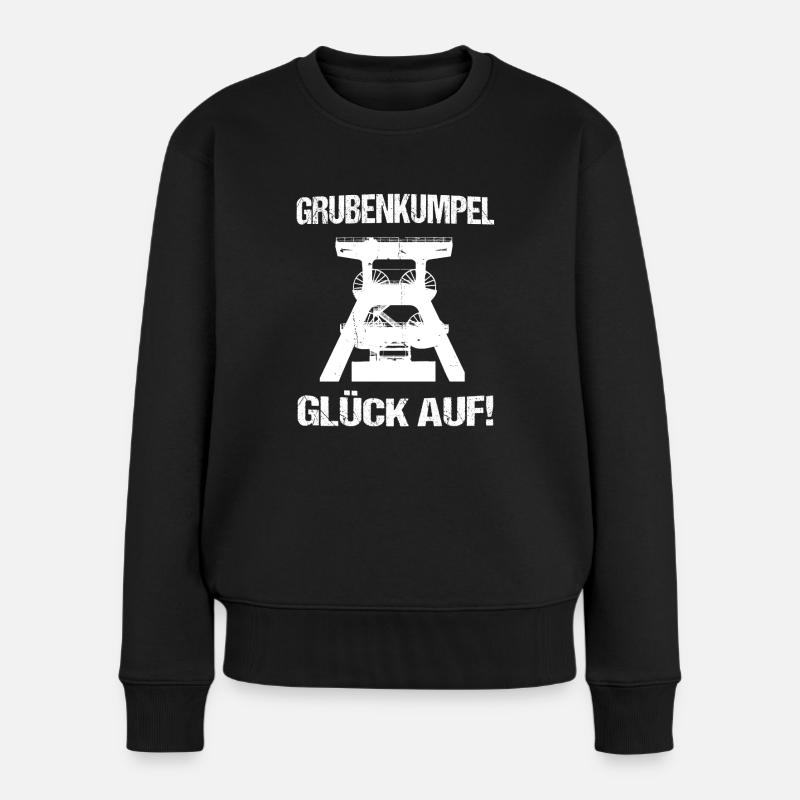 Grubenkumpel Ruhrgebiet Glück Auf Geschenk - Frauen Premium Bio Pullover - Schwarz