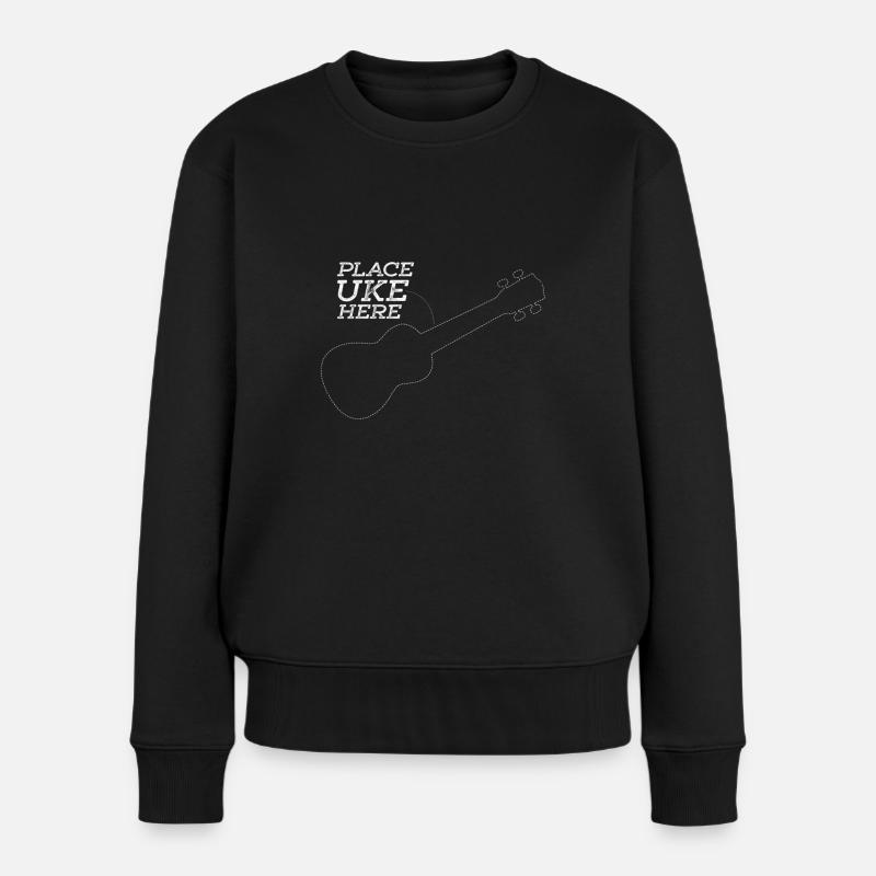 Ukulele - Frauen Premium Bio Pullover - Schwarz