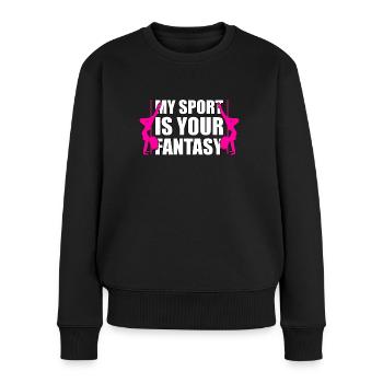 Poledance Poledancerin Geschenk - Frauen Premium Bio Pullover - Schwarz - Vorne - Julia (174cm)