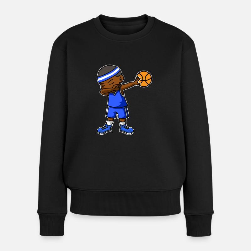 Enfants Basket-ball Dabbing Dab cadeau - Pull Premium bio Femme - noir