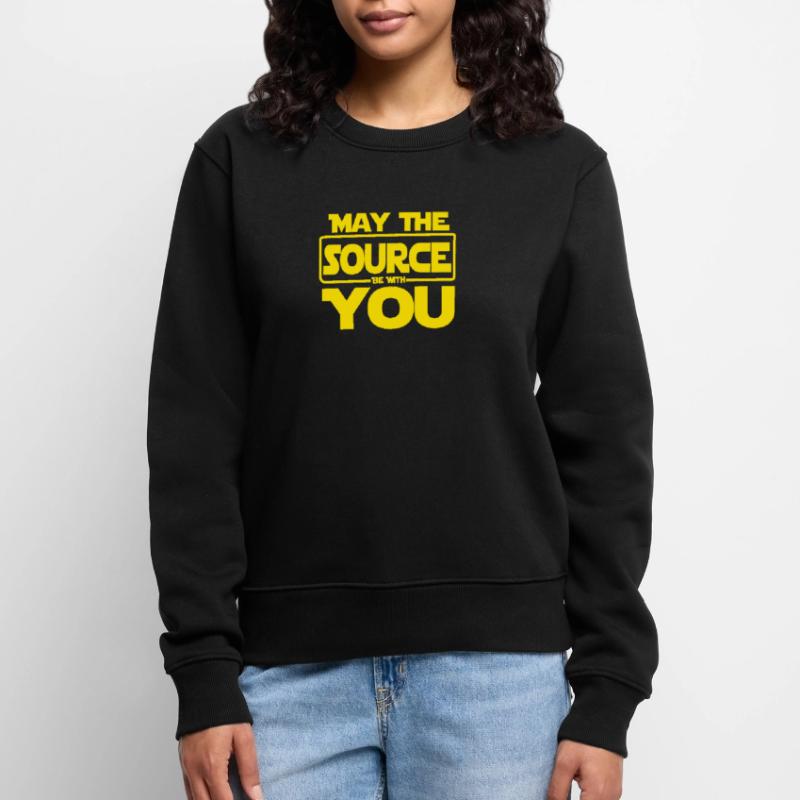 May the Source be with You Coding Code Frauen Premium Bio Pullover