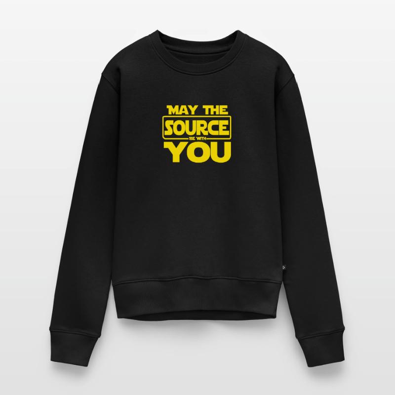 May the Source be with You Coding Code Frauen Premium Bio Pullover