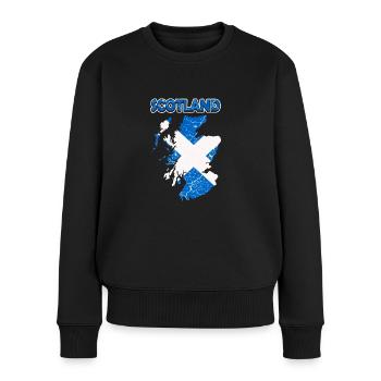 Schottland Flagge Schottisches Wappen Schotten - Frauen Premium Bio Pullover - Schwarz - Vorne - Julia (174cm)