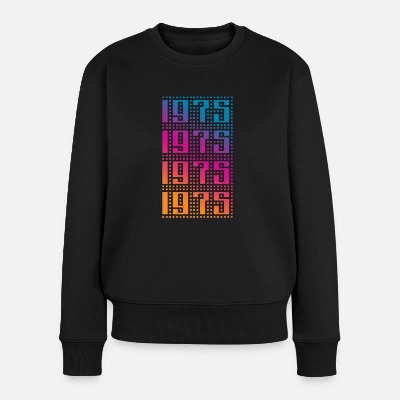 Anniversaire 1975 - Pull Premium bio Femme - noir