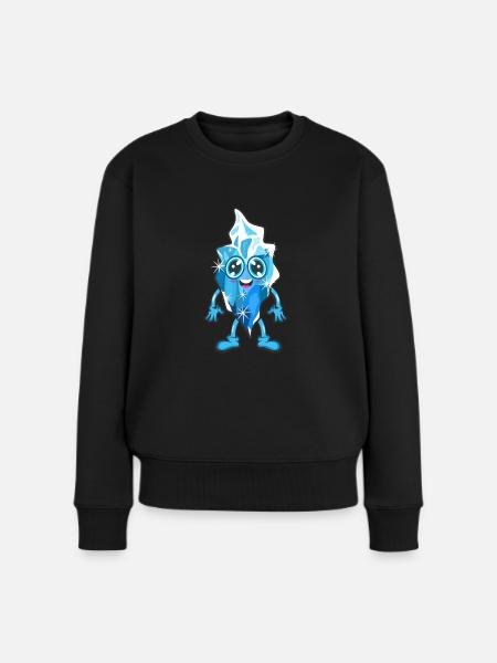 Eiskristall - Frauen Premium Bio Pullover - Schwarz