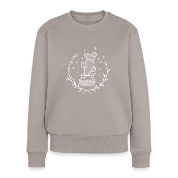 cactus - Women's Premium Organic Jumper - taupe - Front - Julia (174cm)