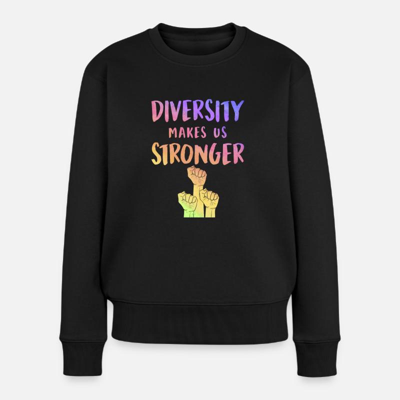 La diversité - Pull Premium bio Femme - noir