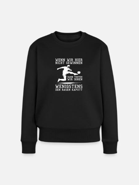 Fußball Fussball - Frauen Premium Bio Pullover - Schwarz