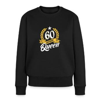 Birthday Queen 60 anniversaire maman tante petite amie - Pull Premium bio Femme - noir - Devant - Julia (174cm)