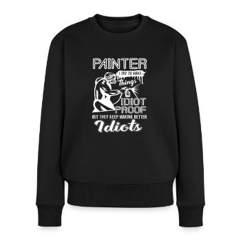 Painter Funny Painter - Women's Premium Organic Jumper - black - Front - Julia (174cm)