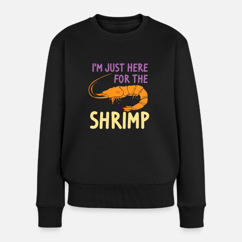 Garnelen Garnelen Meeresfrüchte Liebhaber Geschenk - Frauen Premium Bio Pullover - Schwarz