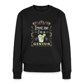 Amant drôle de gin disant faites-moi confiance, je suis un Ginius - Pull Premium bio Femme - noir - Devant - Julia (174cm)