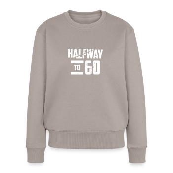 30e anniversaire - Pull Premium bio Femme - taupe - Devant - Julia (174cm)