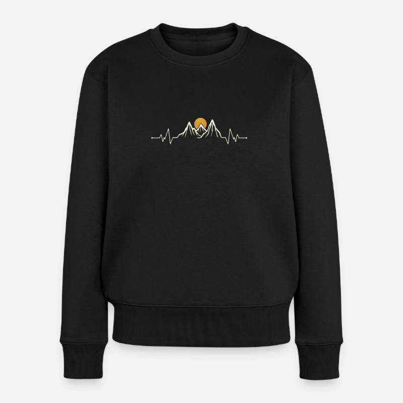 wandern - Frauen Premium Bio Pullover - Schwarz