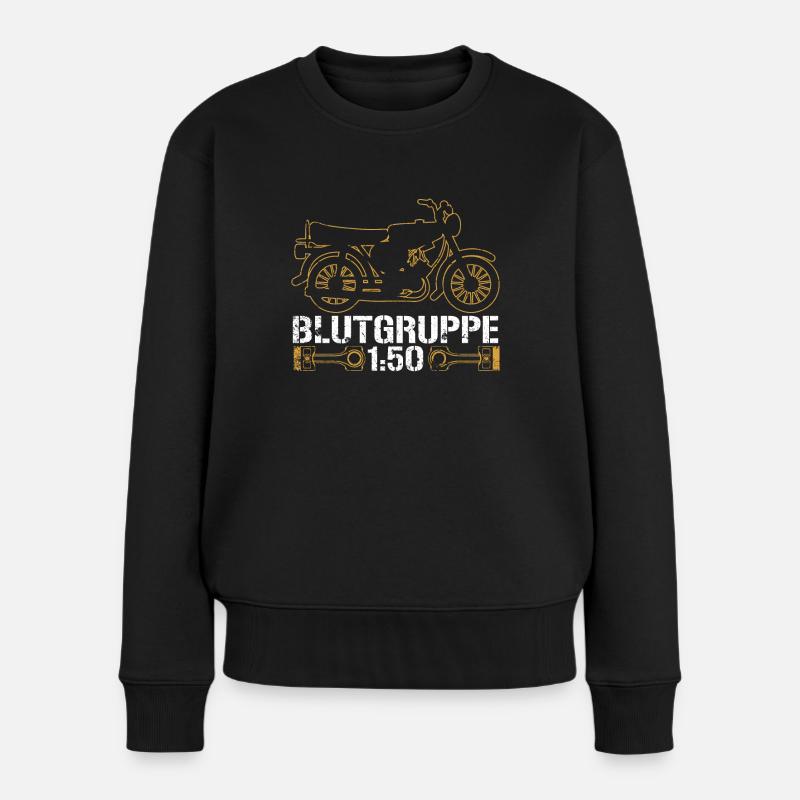 Mofa Zubehör - Mofa - Frauen Premium Bio Pullover - Schwarz