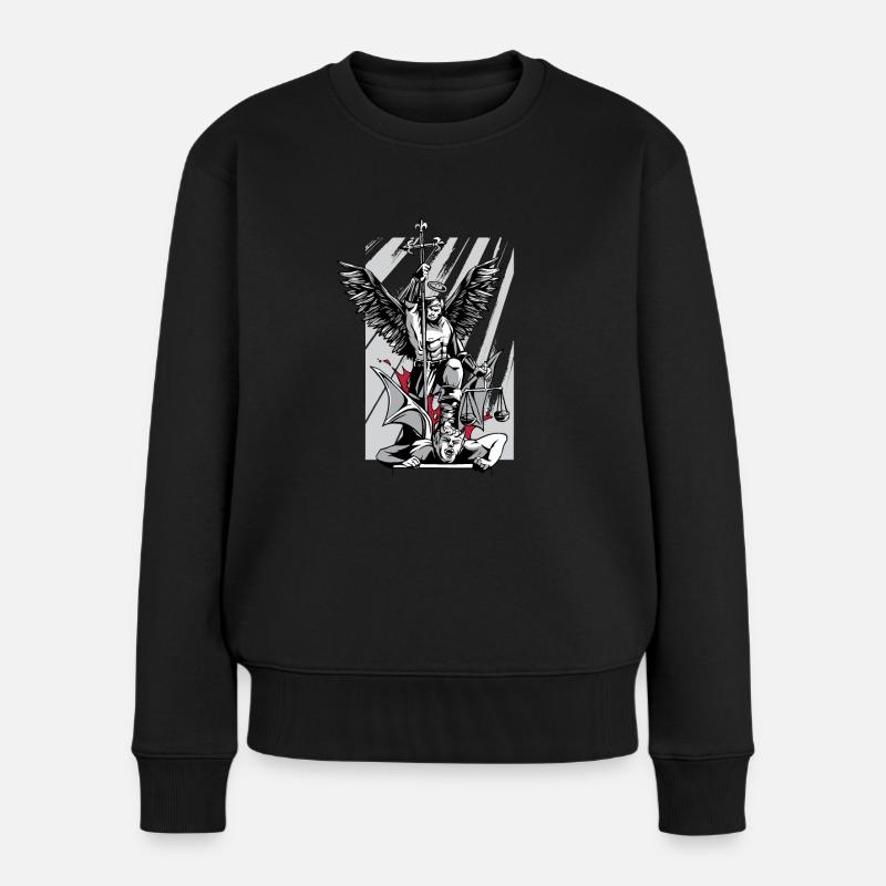 Saint Michel Archange Evil Religion Foi - Pull Premium bio Femme - noir