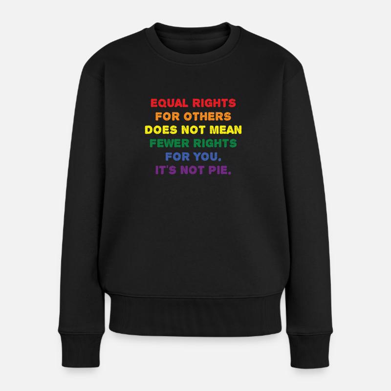Égalité Gay Lesbienne Bisexuel - Pull Premium bio Femme - noir