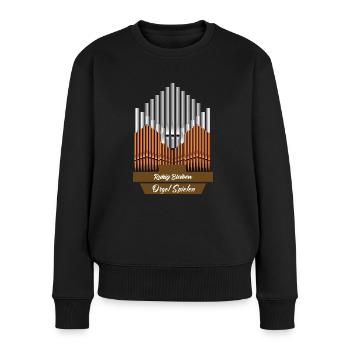 Orgel Organist Orgeler Kirche Organistin Orgelerin - Frauen Premium Bio Pullover - Schwarz - Vorne - Julia (174cm)