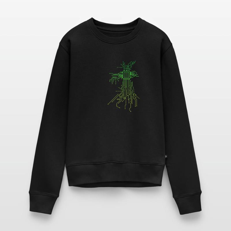 PCB Platinen Layout CPU Herz Computer Admin Nerd Frauen Premium Bio Pullover