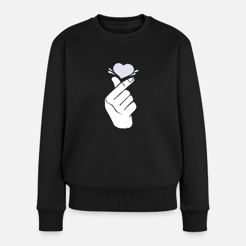 Kpop - Sudadera ecológica prémium para mujer - negro
