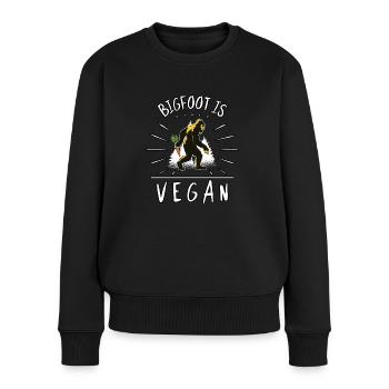 Cadeau Vegan Vegan Bigfoot Yeti - Pull Premium bio Femme - noir - Devant - Julia (174cm)