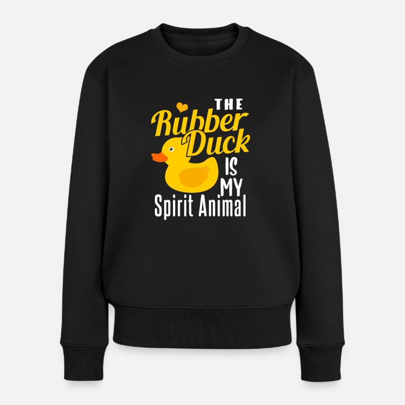 Rubber Duck Duck Gift - Women's Premium Organic Jumper - black