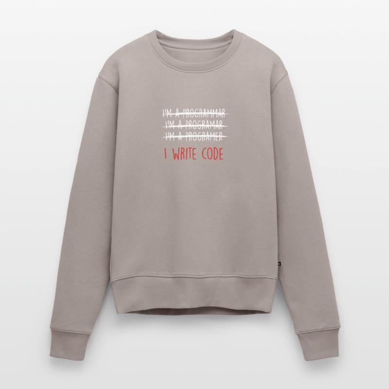 I Write Code Coder Programmer Programming Gift Women's Premium Organic Jumper