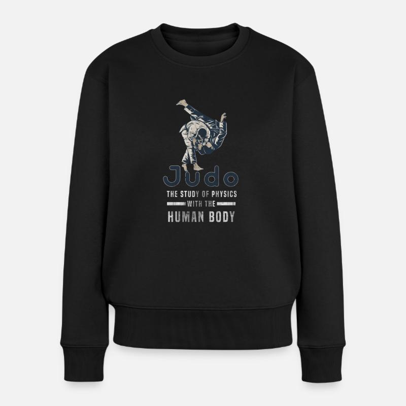 Judo - Frauen Premium Bio Pullover - Schwarz