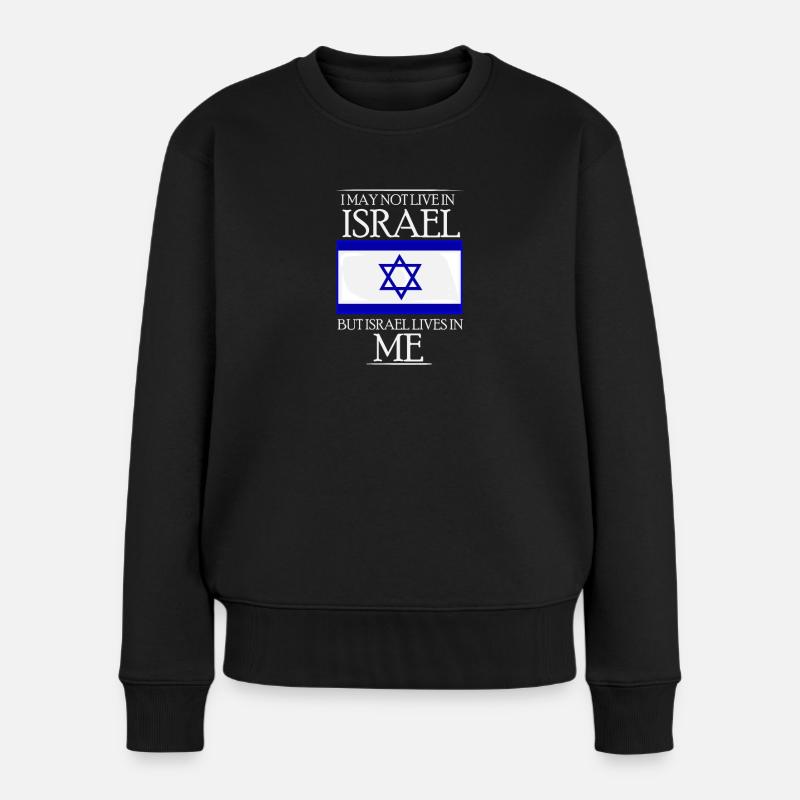 Israel Flagge IDF Mossad Menora Tel Aviv Geschenk - Frauen Premium Bio Pullover - Schwarz