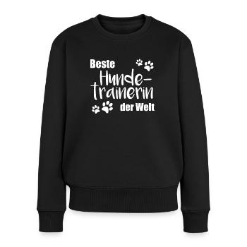 Beste Hundetrainerin Hunde Trainerin Geschenk - Frauen Premium Bio Pullover - Schwarz - Vorne - Julia (174cm)