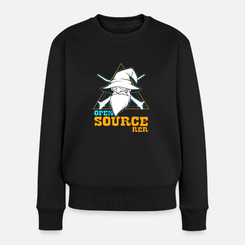 Open source - Pull Premium bio Femme - noir